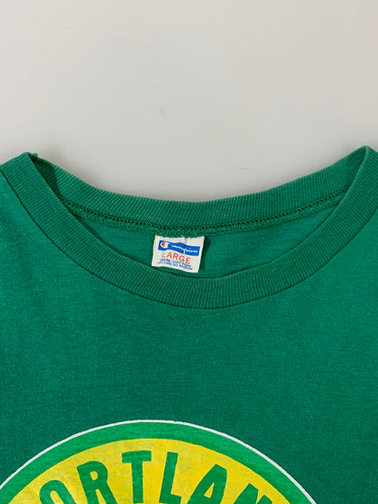 【中古品】【メンズ】 Champion チャンピオン 70S PORTLAND TIMBERS TEE 70年代 ポートランド ティンバーズ Tシャツ メンズ トップス 半袖 146-250324-em-06-min サイズ：L カラー：グリーン 万代Net店