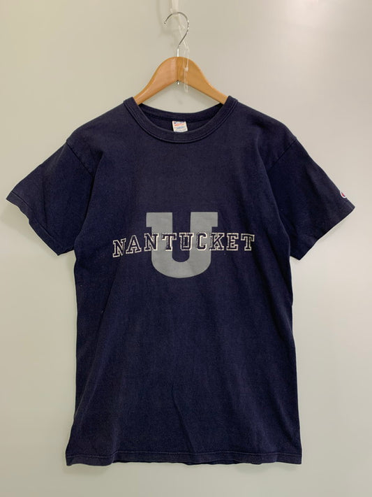 【現状渡し品】【メンズ】 Champion チャンピオン 80S NANTUCKET TEE 80年代 ナンタケット Ｔシャツ 半袖 メンズ トップス 146-250324-em-05-min サイズ：M カラー：ネイビー 万代Net店