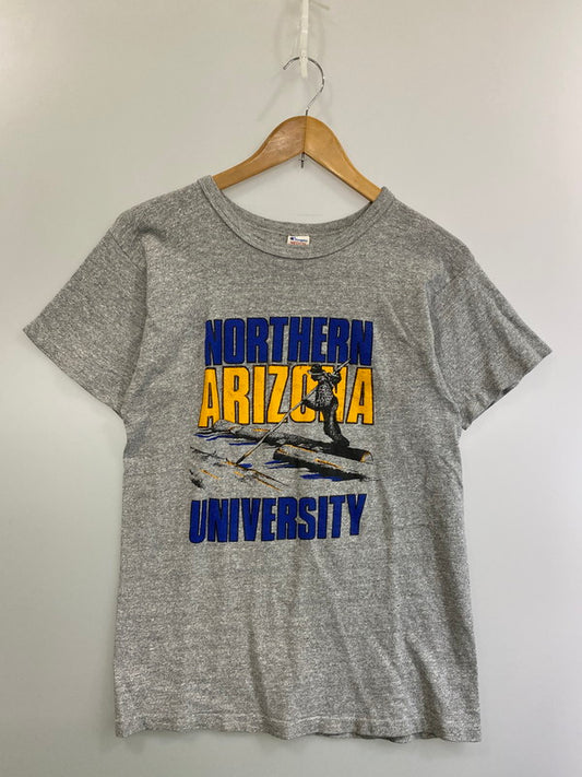 【中古品】【メンズ】 Champion チャンピオン 80S NORTHERN ARIZONA UNIVERSITY TEE Tシャツ トップス 146-250321-ks-28-min サイズ：M カラー：グレー 万代Net店