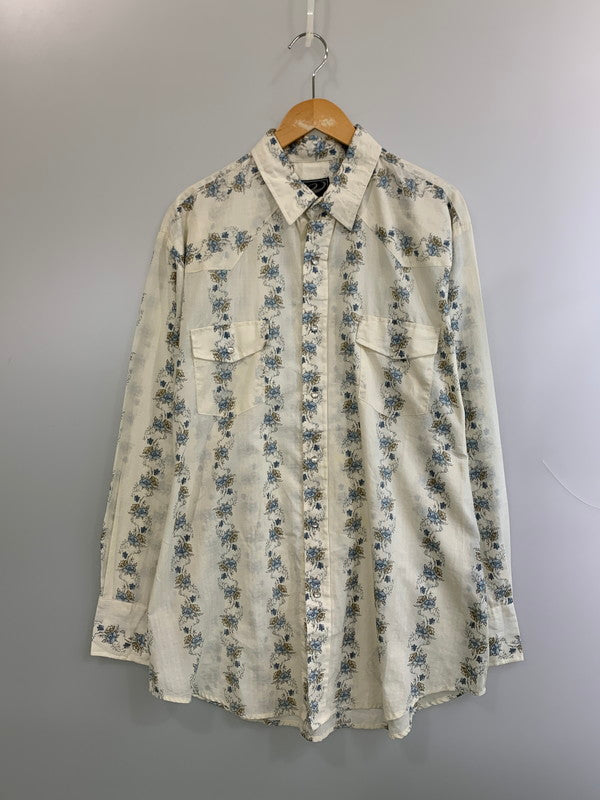 【現状渡し品】【メンズ】 ROPER ローパー 花柄シャツ ロングスリーブシャツ ウエスタンシャツ 長袖シャツ 146-260610-kt-15-min サイズ：XL カラー：ホワイト 万代Net店