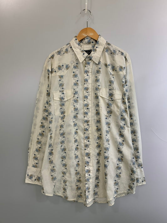 【現状渡し品】【メンズ】 ROPER ローパー 花柄シャツ ロングスリーブシャツ ウエスタンシャツ 長袖シャツ 146-260610-kt-15-min サイズ：XL カラー：ホワイト 万代Net店