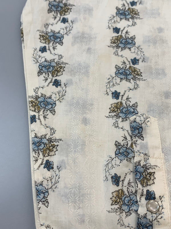 【現状渡し品】【メンズ】 ROPER ローパー 花柄シャツ ロングスリーブシャツ ウエスタンシャツ 長袖シャツ 146-260610-kt-15-min サイズ：XL カラー：ホワイト 万代Net店