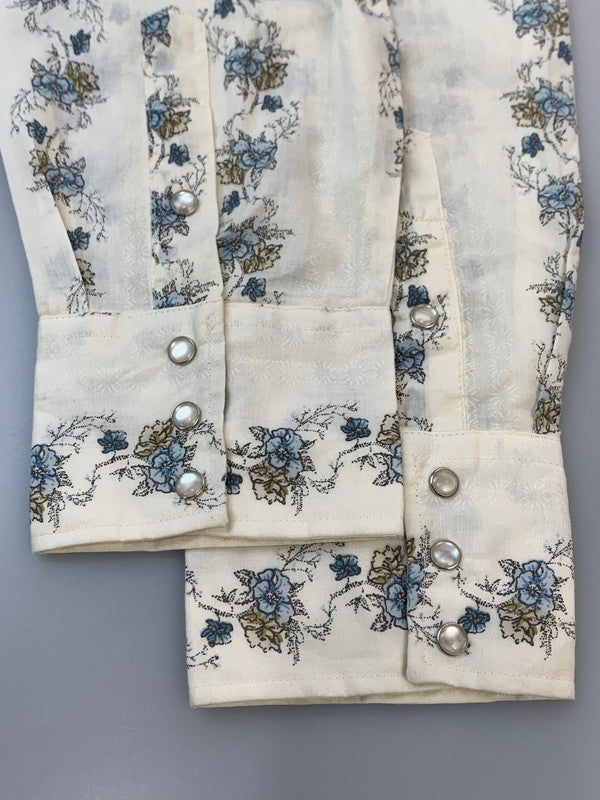 【現状渡し品】【メンズ】 ROPER ローパー 花柄シャツ ロングスリーブシャツ ウエスタンシャツ 長袖シャツ 146-260610-kt-15-min サイズ：XL カラー：ホワイト 万代Net店