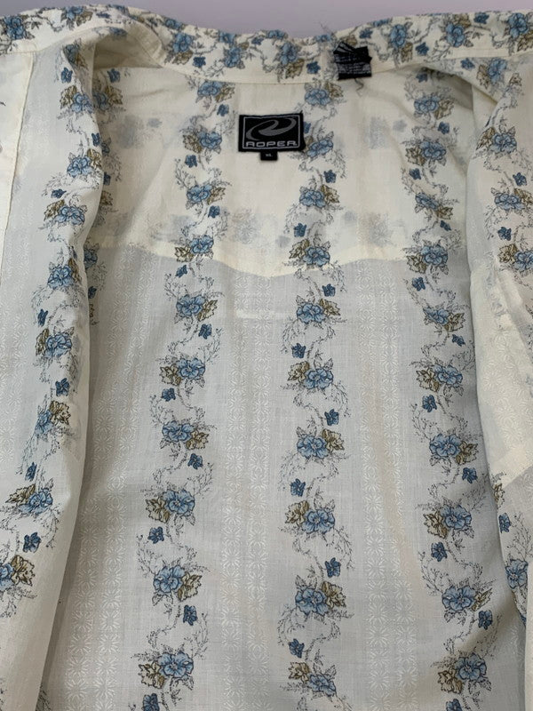 【現状渡し品】【メンズ】 ROPER ローパー 花柄シャツ ロングスリーブシャツ ウエスタンシャツ 長袖シャツ 146-260610-kt-15-min サイズ：XL カラー：ホワイト 万代Net店