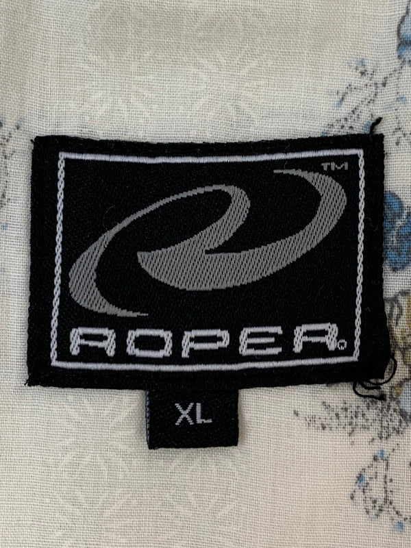 【現状渡し品】【メンズ】 ROPER ローパー 花柄シャツ ロングスリーブシャツ ウエスタンシャツ 長袖シャツ 146-260610-kt-15-min サイズ：XL カラー：ホワイト 万代Net店