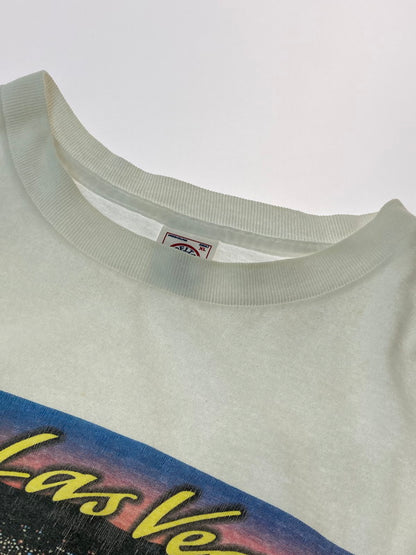 【現状渡し品】【メンズ】 DELTA デルタ 90'S VISA LAS VEGAS PRINT TEE Tシャツ トップス 146-250710-ks-112-min サイズ：XL カラー：ホワイト 万代Net店