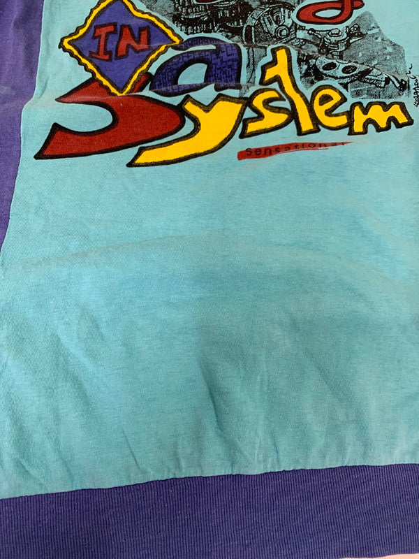 【現状渡し品】【メンズ】 NEW BODY ニューボディ PRINT TEE 70-80'S スプリング Tシャツ 70－80年代 半袖 メンズ トップス 146-250324-em-16-min サイズ：48 カラー：ブルー系 万代Net店