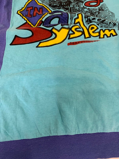 【現状渡し品】【メンズ】 NEW BODY ニューボディ PRINT TEE 70-80'S スプリング Tシャツ 70－80年代 半袖 メンズ トップス 146-250324-em-16-min サイズ：48 カラー：ブルー系 万代Net店