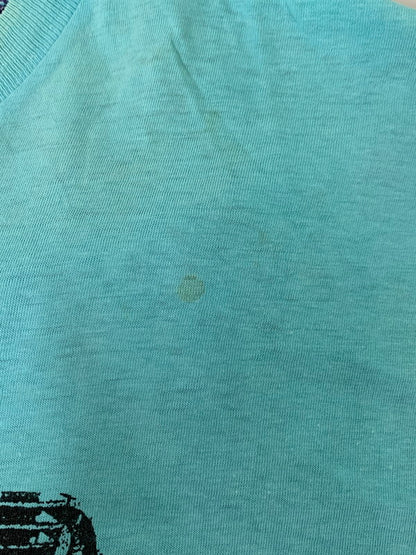 【現状渡し品】【メンズ】 NEW BODY ニューボディ PRINT TEE 70-80'S スプリング Tシャツ 70－80年代 半袖 メンズ トップス 146-250324-em-16-min サイズ：48 カラー：ブルー系 万代Net店