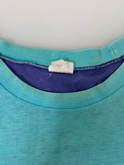 【現状渡し品】【メンズ】 NEW BODY ニューボディ PRINT TEE 70-80'S スプリング Tシャツ 70－80年代 半袖 メンズ トップス 146-250324-em-16-min サイズ：48 カラー：ブルー系 万代Net店