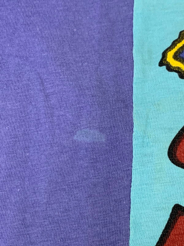 【現状渡し品】【メンズ】 NEW BODY ニューボディ PRINT TEE 70-80'S スプリング Tシャツ 70－80年代 半袖 メンズ トップス 146-250324-em-16-min サイズ：48 カラー：ブルー系 万代Net店