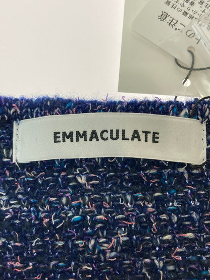 【中古美品】【レディース】 EMMACULATE エマキュレイト ツイードライク ノーカラー ジャケット アウター 169-250729-AS-28-min サイズ：F カラー：ネイビー 万代Net店