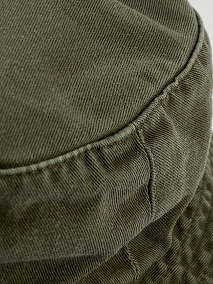 【現状渡し品】【メンズ/レディース】 STUSSY ステューシー 紺タグ 90S BUCKET HAT 帽子 バケットハット 185-250409-AS-11-min サイズ：LARGE/X-RARGE カラー：カーキ 万代Net店