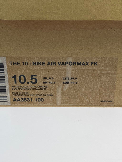 【中古美品】【メンズ】 NIKE ナイキ ×OFF-WHITE オフホワイト AIR VAPORMAX WHITE AA3831-100 エアヴェイパーマックス スニーカー 靴 メンズ 160-250326-em-01-min サイズ：28.5cm カラー：ホワイト 万代Net店
