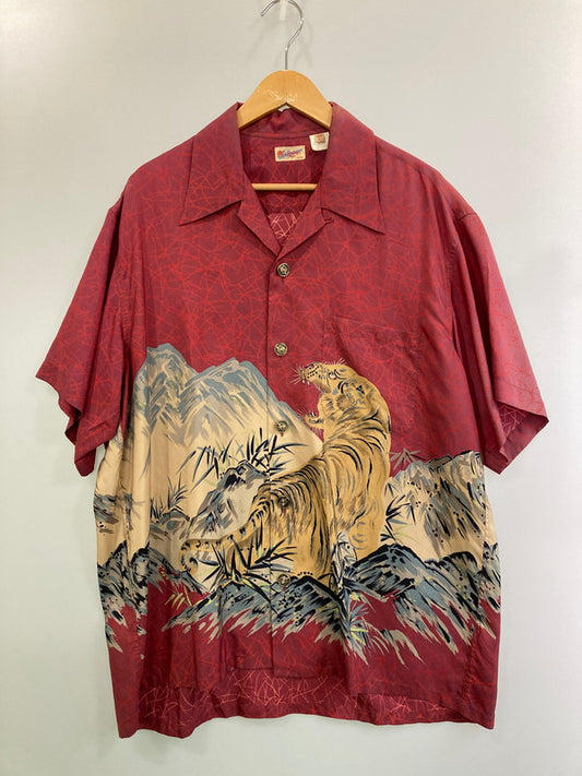 【中古品】【メンズ】 SUN SURF サンサーフ 90's HAWAIIIAN SHIRT 東洋エンタープライズ ハワイアンシャツ 半袖シャツ トップス 145-250326-yn-24-min カラー：レッド系 万代Net店