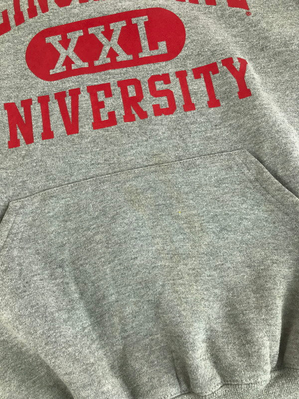 【現状渡し品】【メンズ】 RUSSEL ラッセル 90'S ILLINOIS STATE COLLEGE LOGO HOODIE カレッジ ロゴ フーディー プルオーバーパーカー 146-251027-na-03-tag サイズ：M カラー：グレー 万代Net店