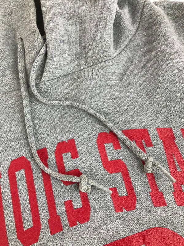 【現状渡し品】【メンズ】 RUSSEL ラッセル 90'S ILLINOIS STATE COLLEGE LOGO HOODIE カレッジ ロゴ フーディー プルオーバーパーカー 146-251027-na-03-tag サイズ：M カラー：グレー 万代Net店