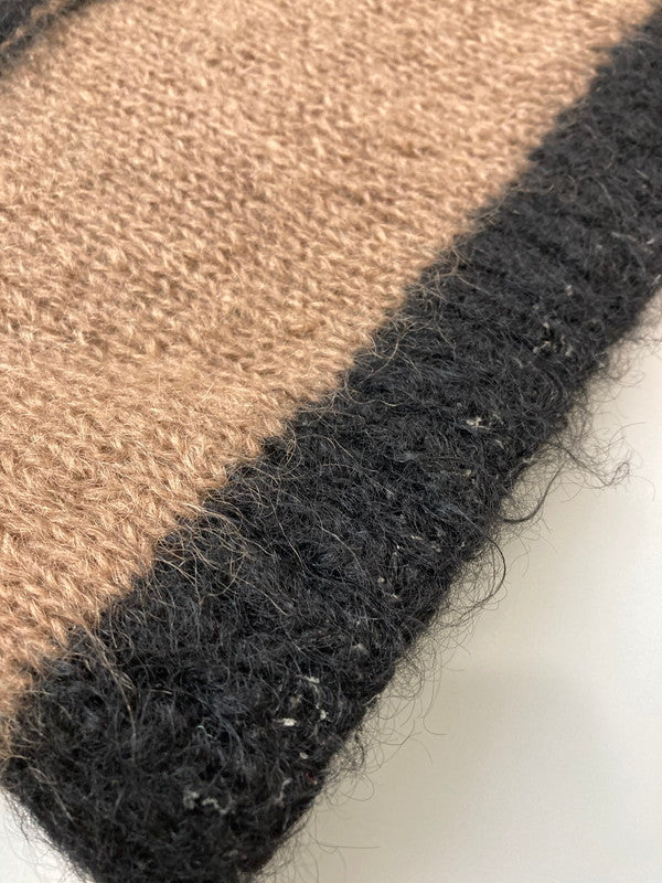 【中古品】【メンズ】 VINTAGE ヴィンテージ 推定60S MULTI BORDER MOHAIR KNIT ニット トップス 146-250326-ks-36-min サイズ：不明 カラー：ブラウン/ブラック/ホワイト 万代Net店