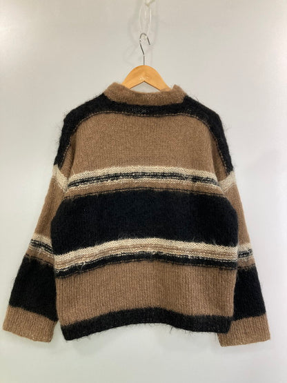 【中古品】【メンズ】 VINTAGE ヴィンテージ 推定60S MULTI BORDER MOHAIR KNIT ニット トップス 146-250326-ks-36-min サイズ：不明 カラー：ブラウン/ブラック/ホワイト 万代Net店