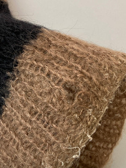 【中古品】【メンズ】 VINTAGE ヴィンテージ 推定60S MULTI BORDER MOHAIR KNIT ニット トップス 146-250326-ks-36-min サイズ：不明 カラー：ブラウン/ブラック/ホワイト 万代Net店