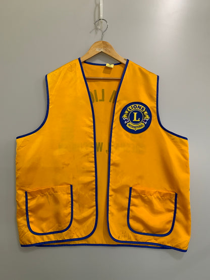 【中古品】【メンズ】 LIONS INTERNATIONAL ライオンズインターナショナル VEST ベスト トップス 146-260617-yn-23-min サイズ：XL カラー：イエロー 万代Net店