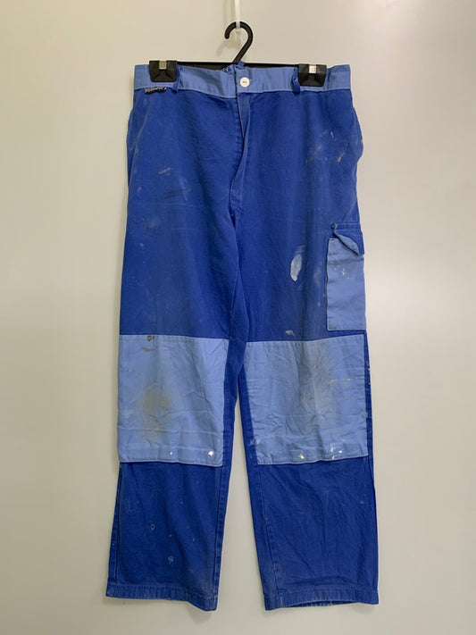 【現状渡し品】【メンズ】 EURO VINTAGE ユーロヴィンテージ PATCHWORK WORK PANT ワークパンツ 157-250710-ks-85-min サイズ：XL カラー：ブルー 万代Net店
