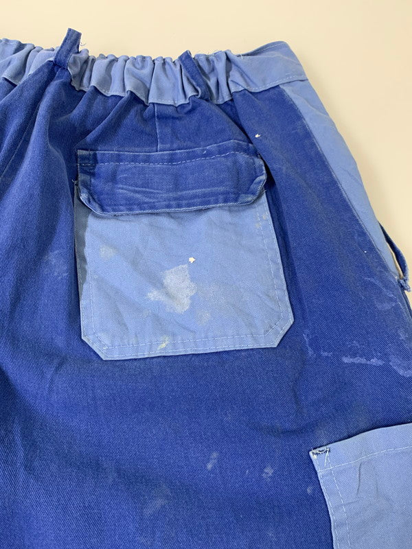 【現状渡し品】【メンズ】 EURO VINTAGE ユーロヴィンテージ PATCHWORK WORK PANT ワークパンツ 157-250710-ks-85-min サイズ：XL カラー：ブルー 万代Net店