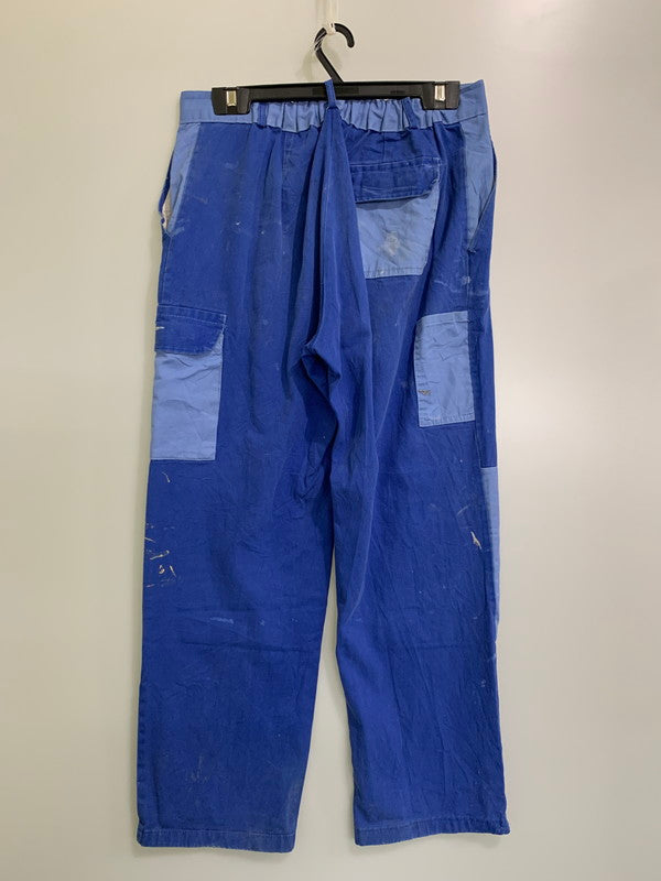 【現状渡し品】【メンズ】 EURO VINTAGE ユーロヴィンテージ PATCHWORK WORK PANT ワークパンツ 157-250710-ks-85-min サイズ：XL カラー：ブルー 万代Net店