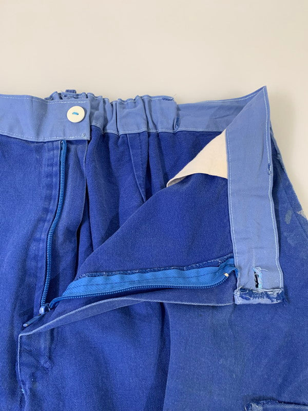 【現状渡し品】【メンズ】 EURO VINTAGE ユーロヴィンテージ PATCHWORK WORK PANT ワークパンツ 157-250710-ks-85-min サイズ：XL カラー：ブルー 万代Net店