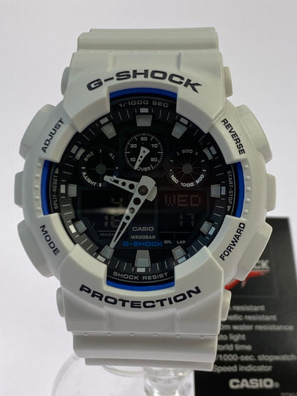 【中古美品】【メンズ】 G-SHOCK ジーショック GA-100B-7A アナデジ 樹脂バンド メンズ 腕時計 スポーツ カジュアル ２０気圧防水 196-250418-em-13-min カラー：ホワイト 万代Net店
