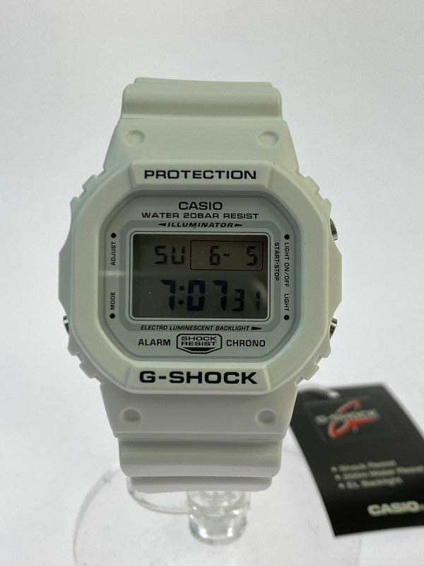 【中古美品】【メンズ】 G-SHOCK ジーショック DW-5600MW-7 デジタル 樹脂バンド メンズ 腕時計 スポーツ カジュアル 196-250418-em-14-min カラー：ホワイト 万代Net店