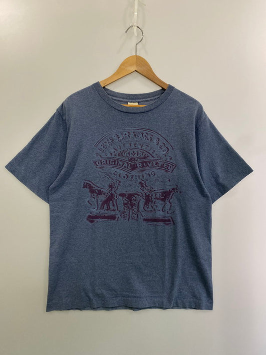 【中古品】【メンズ】 Levi's リーバイス 1995 PATCHWORK DESIGN TEE パッチワークデザイン Tシャツ 146-250326-ks-07-min サイズ：L カラー：ブルー 万代Net店