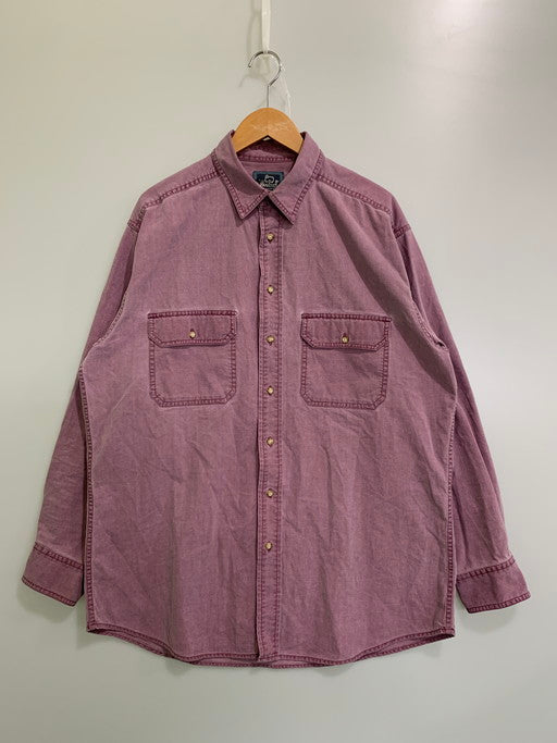 【中古品】【メンズ】 WOOLRICH ウールリッチ 90S COTTON SHIRT コットンシャツ トップス 146-250326-ks-50-min サイズ：L カラー：パープル 万代Net店