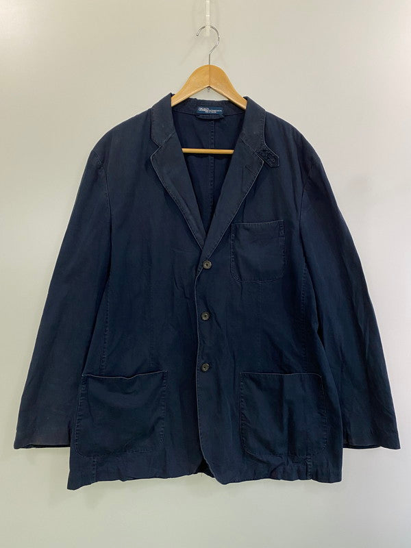 【中古品】【メンズ】 RALPH LAUREN ラルフローレン 90S TAILORED JACKET テーラード ジャケット 146-250326-ks-03-min サイズ：XL カラー：ネイビー 万代Net店