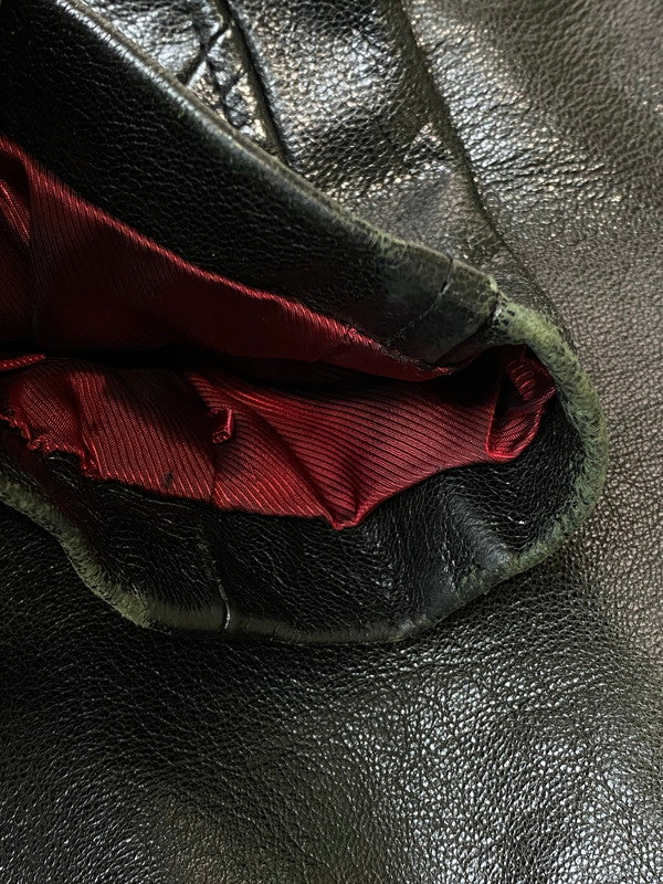 【現状渡し品】【メンズ】 WEST RIDE ウエストライド GOAT LEATHER JACKET ゴウトレザージャケット 145-250331-ks-09-min サイズ：40 カラー：ブラック 万代Net店