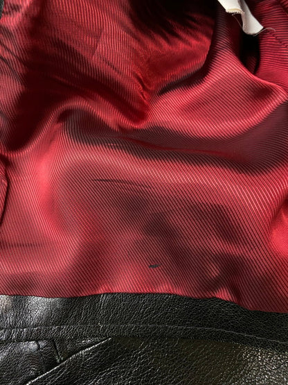 【現状渡し品】【メンズ】 WEST RIDE ウエストライド GOAT LEATHER JACKET ゴウトレザージャケット 145-250331-ks-09-min サイズ：40 カラー：ブラック 万代Net店