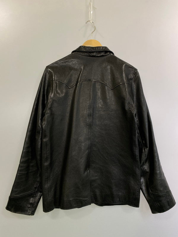 【現状渡し品】【メンズ】 WEST RIDE ウエストライド GOAT LEATHER JACKET ゴウトレザージャケット 145-250331-ks-09-min サイズ：40 カラー：ブラック 万代Net店