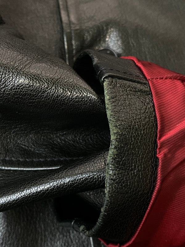 【現状渡し品】【メンズ】 WEST RIDE ウエストライド GOAT LEATHER JACKET ゴウトレザージャケット 145-250331-ks-09-min サイズ：40 カラー：ブラック 万代Net店