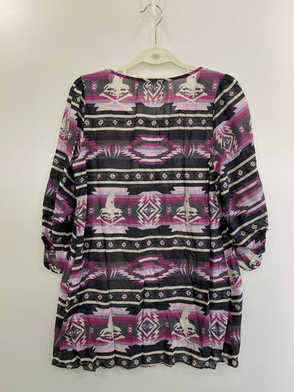 【中古美品】【レディース】 HYSTERIC GLAMOUR ヒステリックグラマー 0112AH04 スカル レーヨン 総柄 ブラウス トップス 170-250406-ks-01-min サイズ：F カラー：マルチカラー 万代Net店