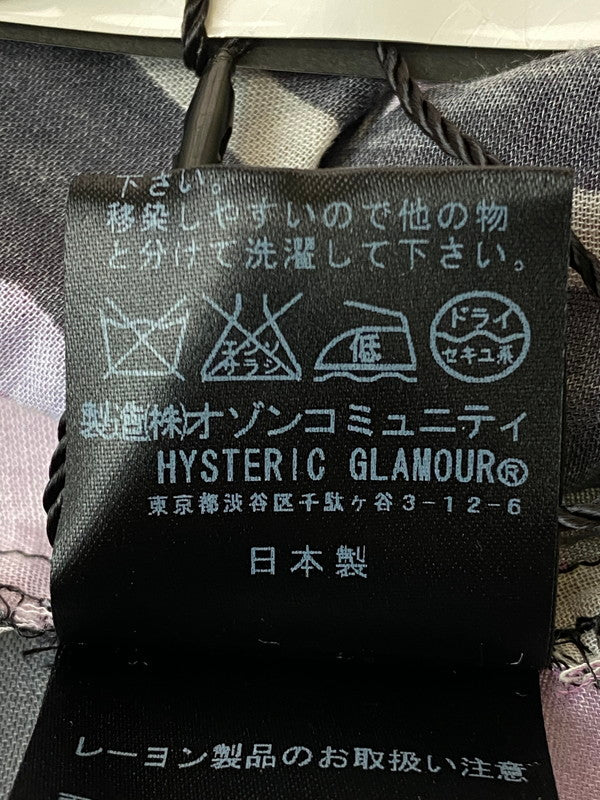 【中古美品】【レディース】 HYSTERIC GLAMOUR ヒステリックグラマー 0112AH04 スカル レーヨン 総柄 ブラウス トップス 170-250406-ks-01-min サイズ：F カラー：マルチカラー 万代Net店