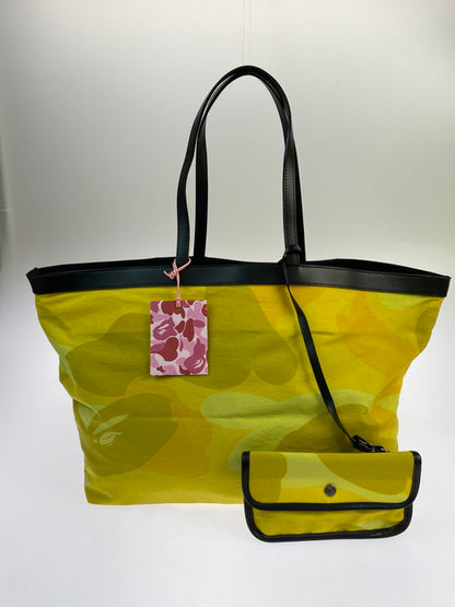 【中古品】【メンズ/レディース】 A BATHING APE アベイシングエイプ NYLON TOTE BAG ナイロン トートバッグ 188-250327-me-16-min カラー：イエロー 万代Net店