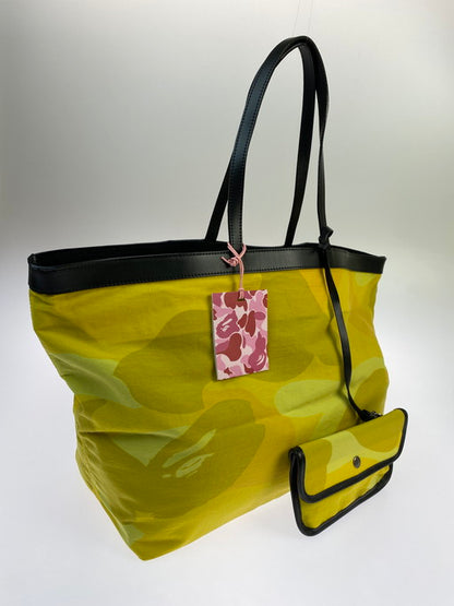 【中古品】【メンズ/レディース】 A BATHING APE アベイシングエイプ NYLON TOTE BAG ナイロン トートバッグ 188-250327-me-16-min カラー：イエロー 万代Net店