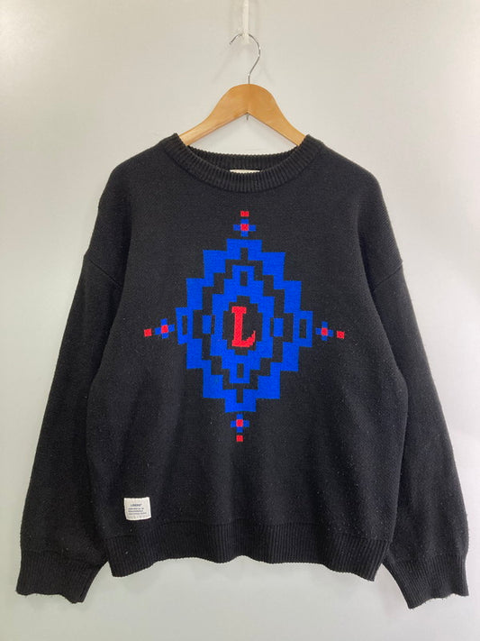 【中古品】【メンズ】 LIBERE リベーレ CHIMAYO KNIT チマヨ ニット セーター メンズ トップス 142-250330-em-28-min サイズ：ｓ カラー：ブラック 万代Net店