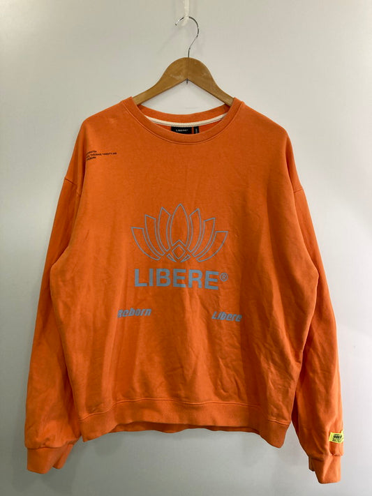 【中古品】【メンズ】 LIBERE リベーレ LOGO LS SWEAT SHIRT ロゴ 長袖 スウェットシャツ メンズ トップス トレーナー ジャージ 142-250330-em-27-min カラー：オレンジ 万代Net店