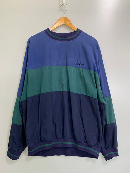 【中古品】【メンズ】 IZOD アイゾッド 90S LS NYLON PULLOVER ナイロン プルオーバー 146-260416-AS-28-min サイズ：L カラー：ネイビー/グリーン 万代Net店