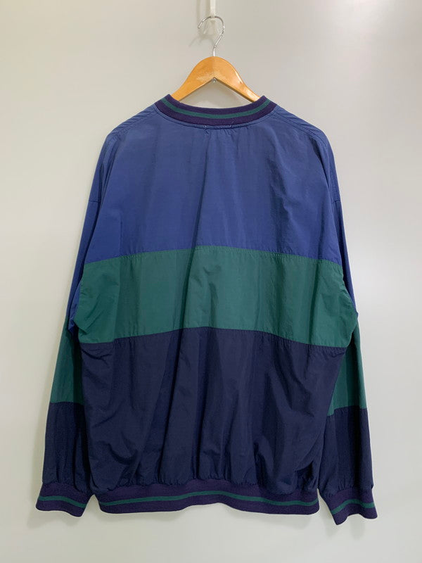 【中古品】【メンズ】 IZOD アイゾッド 90S LS NYLON PULLOVER ナイロン プルオーバー 146-260416-AS-28-min サイズ：L カラー：ネイビー/グリーン 万代Net店