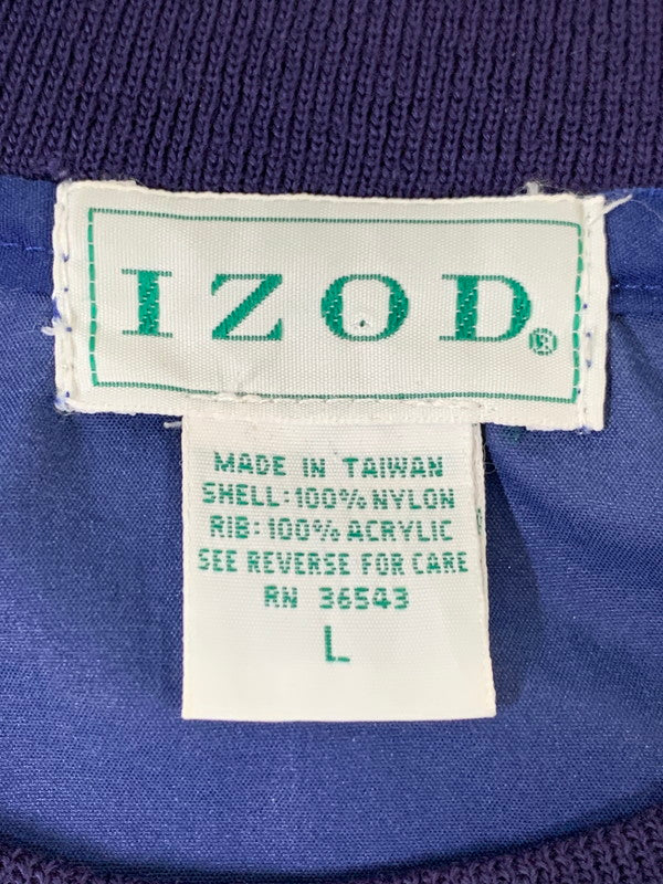 【中古品】【メンズ】 IZOD アイゾッド 90S LS NYLON PULLOVER ナイロン プルオーバー 146-260416-AS-28-min サイズ：L カラー：ネイビー/グリーン 万代Net店