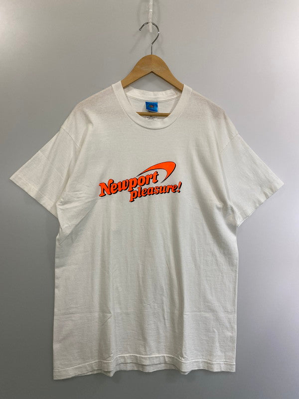 【中古品】【メンズ】 NEWPORT ニューポート 90S NEWPORT PLEASURE TEE Tシャツ トップス 146-250331-ks-03-min サイズ：L カラー：ホワイト 万代Net店