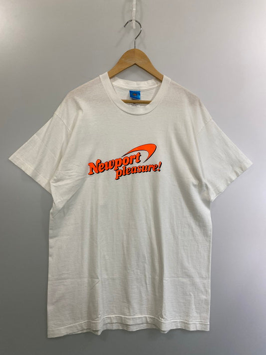 【中古品】【メンズ】 NEWPORT ニューポート 90S NEWPORT PLEASURE TEE Tシャツ トップス 146-250331-ks-03-min サイズ：L カラー：ホワイト 万代Net店