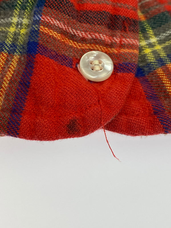 【現状渡し品】【メンズ】 L.L.Bean エルエルビーン 80S CHECK SHIRT チェックシャツ フランネル ロングスリーブ 146-250713-AS-4-min サイズ：S カラー：レッド系 万代Net店